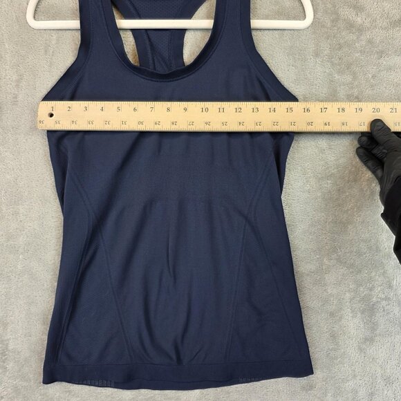 Athletic Tank Top Womens Small Navy Racerback Mesh Workout Running Training Gym - Picture 3 of 6